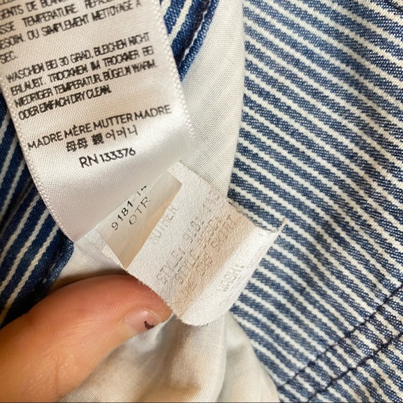 MOTHER railroad Jean Skirt SNS On the Road Striped 27 - Picture 15 of 16